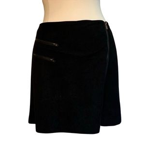 LUSH Black Skirt Size Large Faux Suede